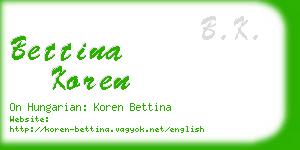bettina koren business card